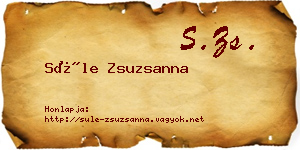 Süle Zsuzsanna névjegykártya