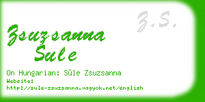 zsuzsanna sule business card
